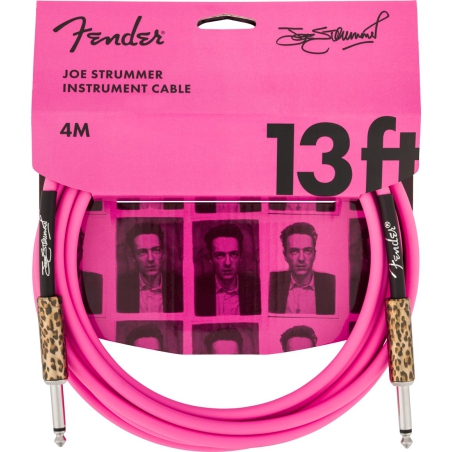 Fender Joe Strummer instrument cable Pink Leopard 4 mtr