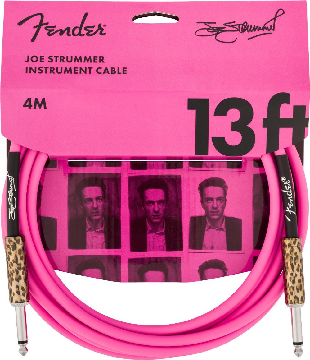 Fender Joe Strummer instrument cable Pink Leopard 4 mtr