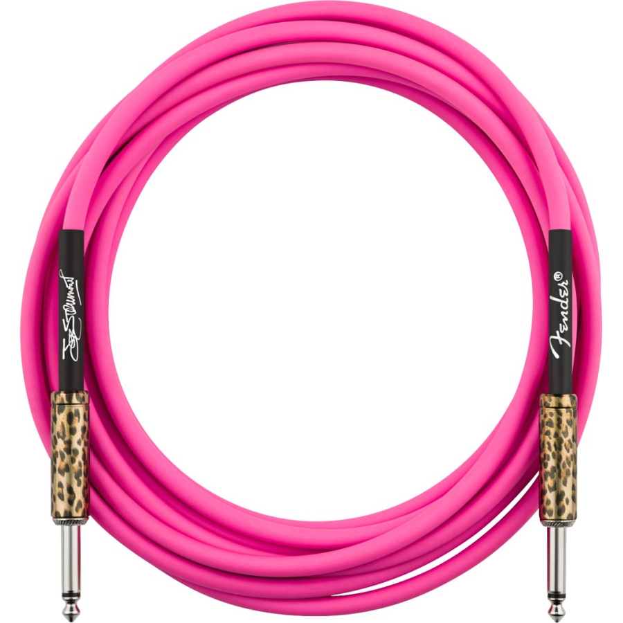 Fender Joe Strummer instrument cable Pink Leopard 4 mtr