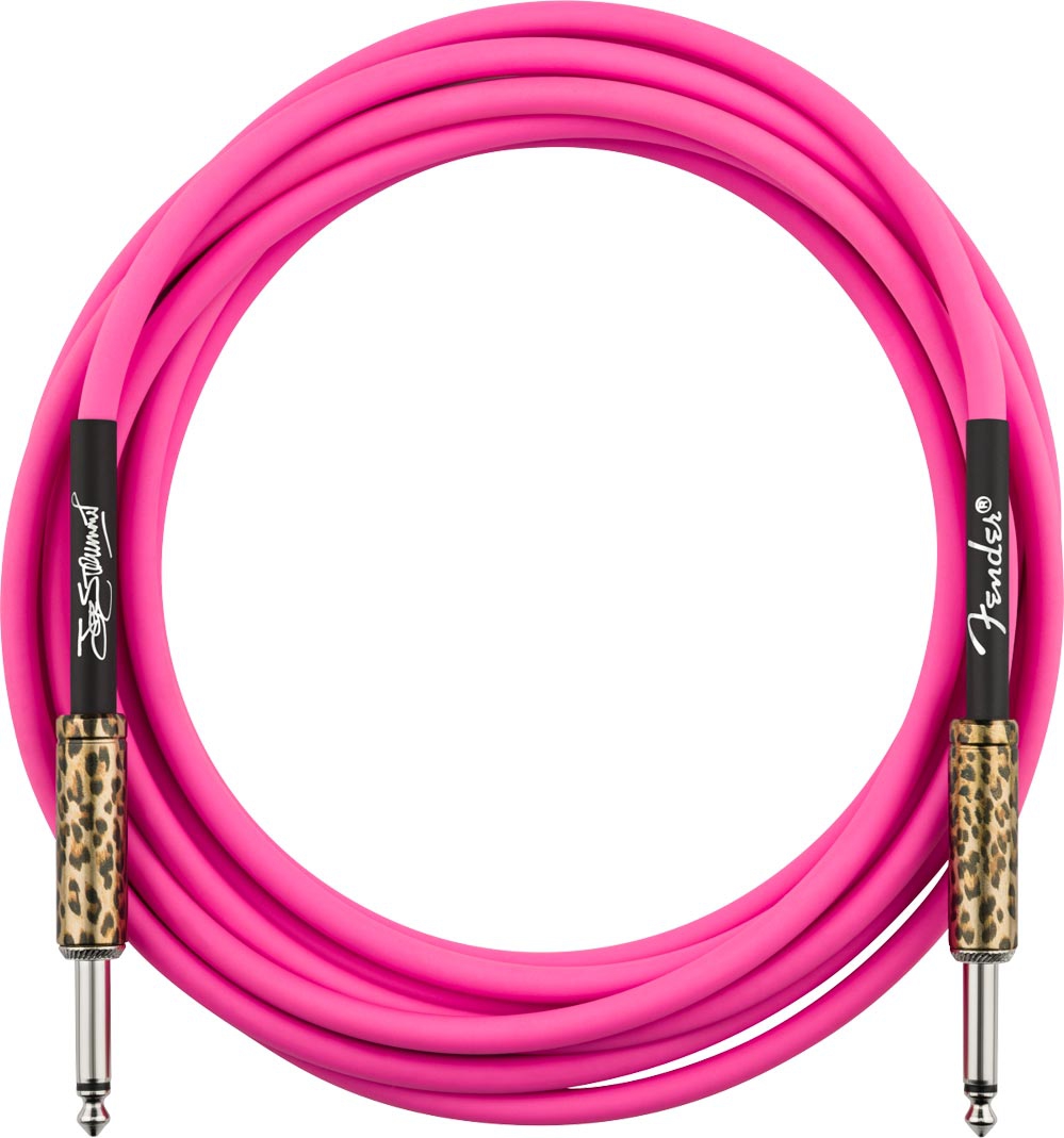 Fender Joe Strummer instrument cable Pink Leopard 4 mtr