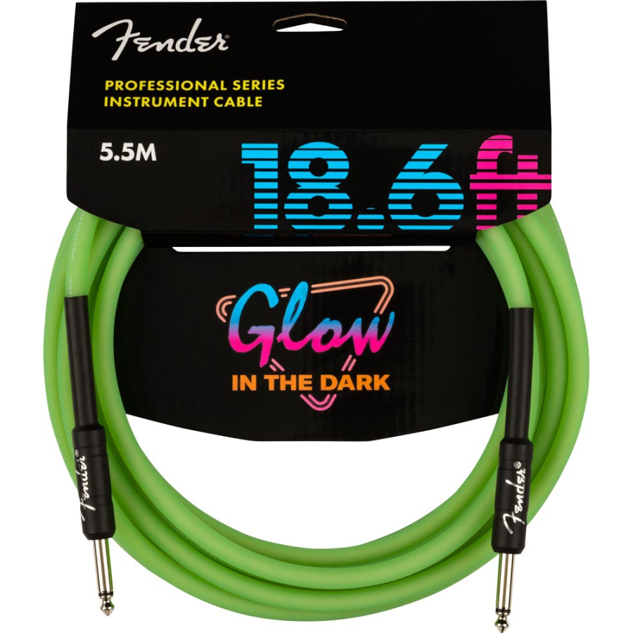 Fender Glow in the Dark Cable Green 5.5m