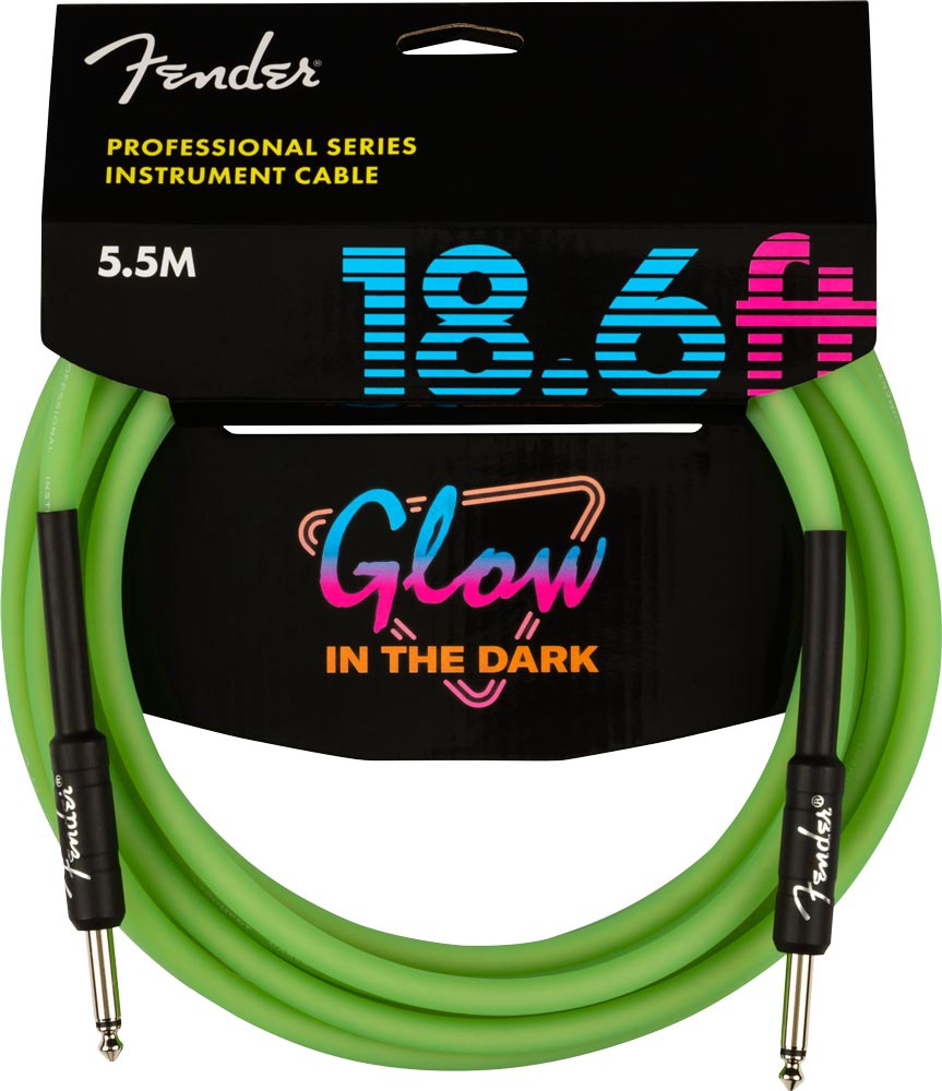 Fender Glow in the Dark Cable Green 5.5m