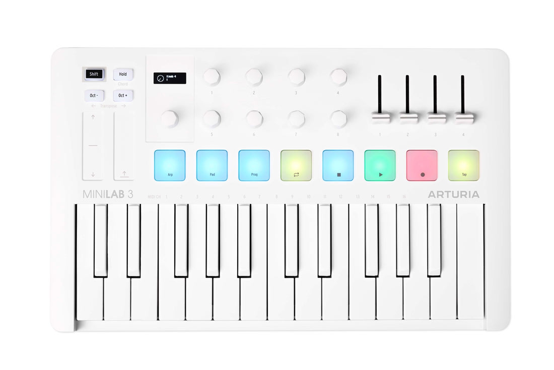 Arturia MiniLab 3 Midi Controller Alpine White