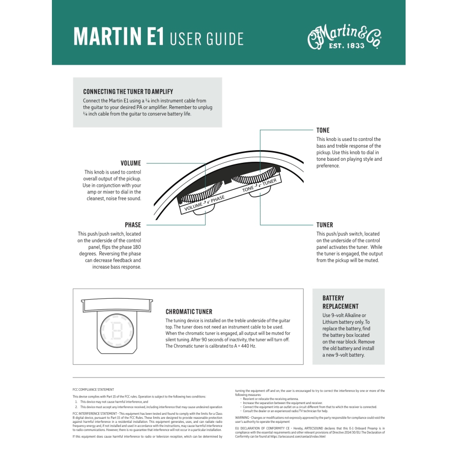 manual Martin E1 pickup