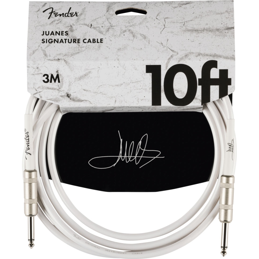 Fender Juanes 10 Ft Instrument Cable Luna White 3 meter