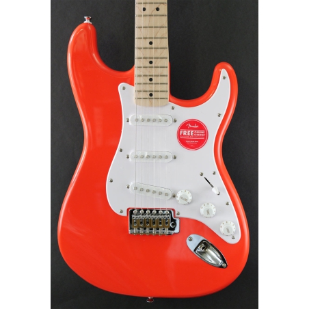 Squier FSR Sonic Stratocaster MN Fiesta Red Dijkman Exclusive