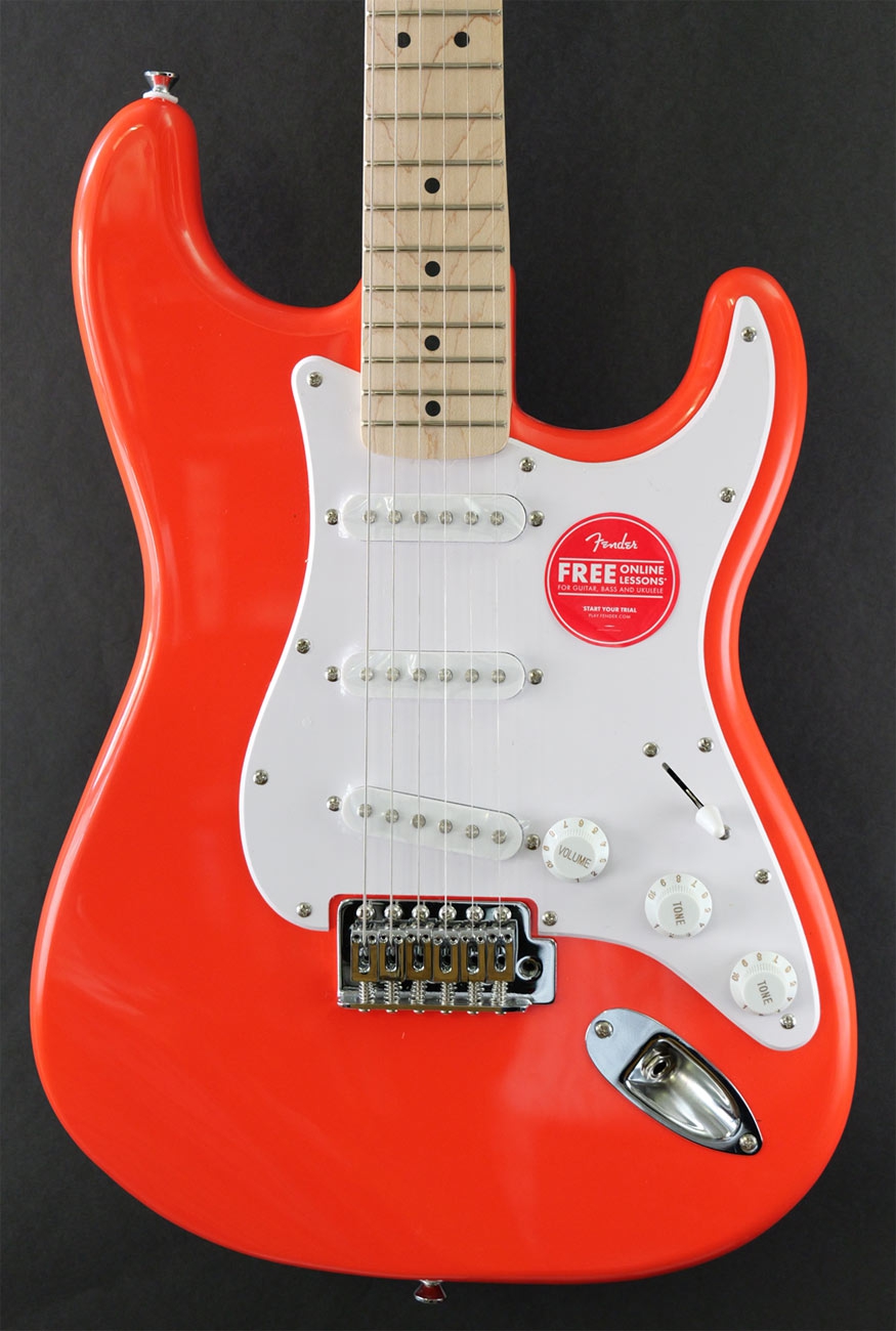 Squier FSR Sonic Stratocaster MN Fiesta Red Dijkman Exclusive