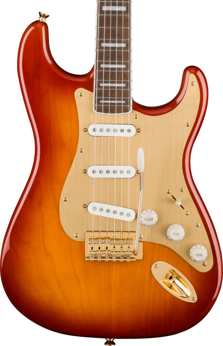 Squier 40th Anniversary Stratocaster Gold Edition Sienna Sunburst