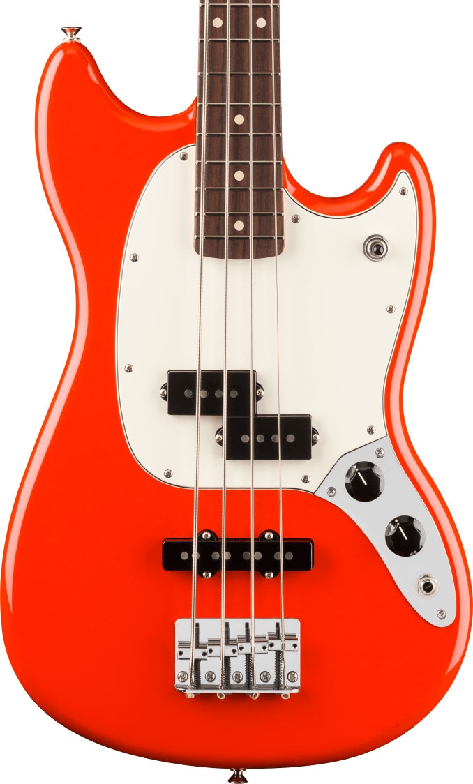 Fender Player II Mustang Bass PJ RW Coral Red