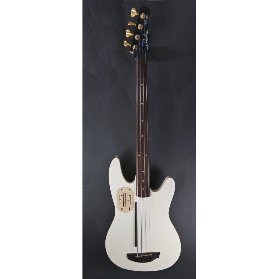 GODIN LR Baggs model fretless Bass White