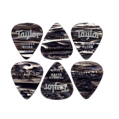 Taylor Premium 351 Thermex Ultra Picks 1.25 Black Onyx 6-Pack