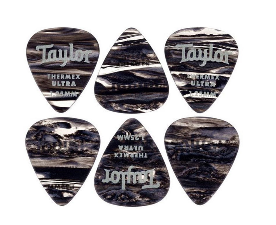 Taylor Premium 351 Thermex Ultra Picks 1.25 Black Onyx 6-Pack