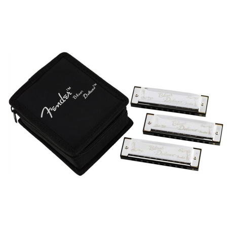 Fender Blues Deluxe harmonica pack of 3