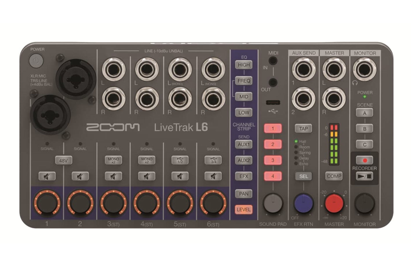 Zoom LiveTrak L6 Digital mixer Recorder