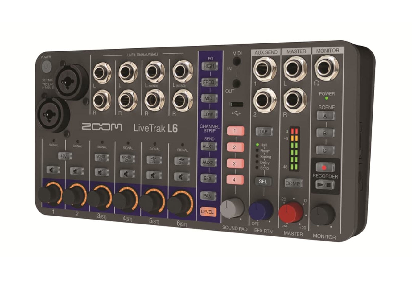 Zoom LiveTrak L6 Digital mixer Recorder