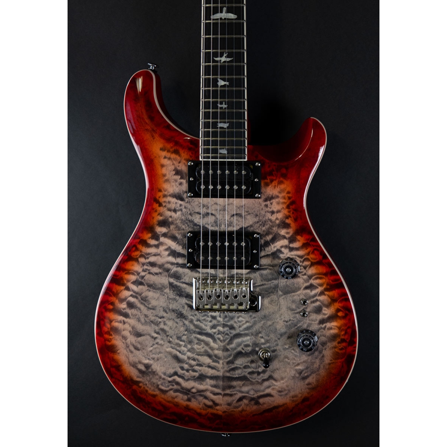 PRS SE Custom 24-08 CG Quilt Charcoal Cherry Burst