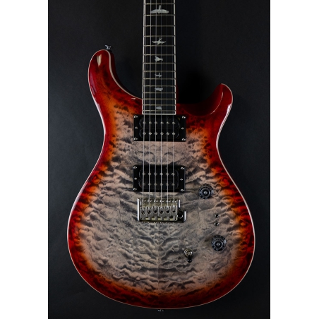 PRS SE Custom 24-08 CG Quilt Charcoal Cherry Burst