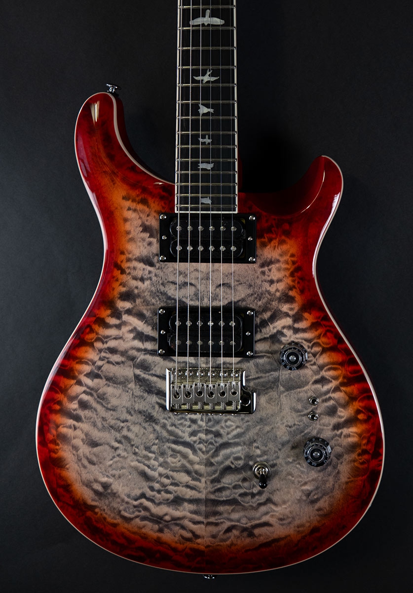 PRS SE Custom 24-08 CG Quilt Charcoal Cherry Burst