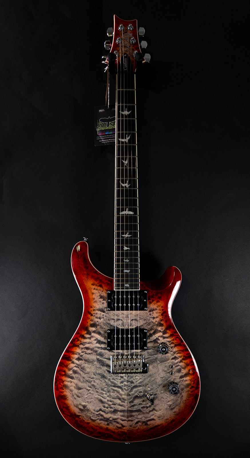 PRS SE Custom 24-08 CG Quilt Charcoal Cherry Burst