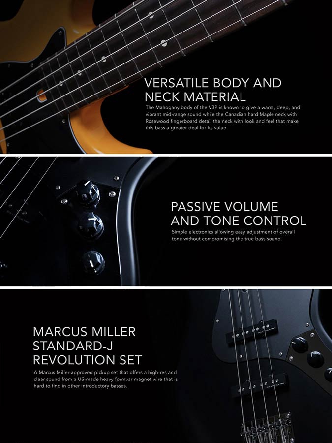 Sire Marcus Miller V3P 4 BKS Satin Black