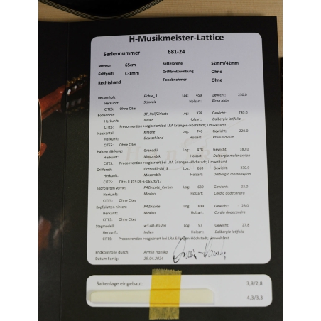 Hanika H Musikmeister Lattice specs