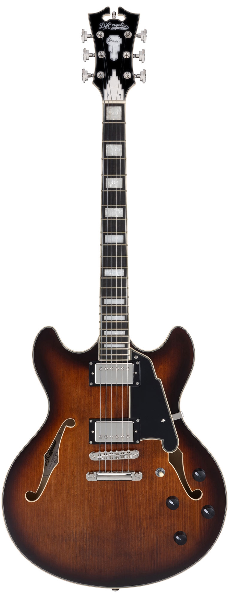 DAngelico Premier DC Brown Burst