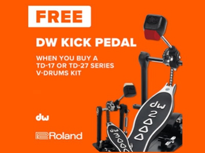 Gratis DW kick pedaal bij V-Drums