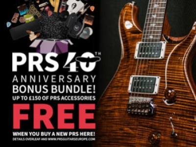 Vier 40 jaar PRS Guitars met een bonusbundel